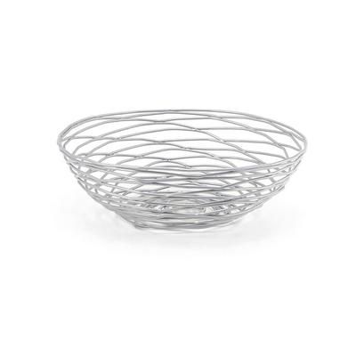 Front of the House BBK013BCI22 8" Round Wireware Basket - Iron, Silver