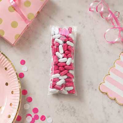 Small Size Self Sealing Clear Bag For Loose Candies and Small Charms Bag Size: 2 1/2" x 6" 100 Bags Crystal Clear Bags