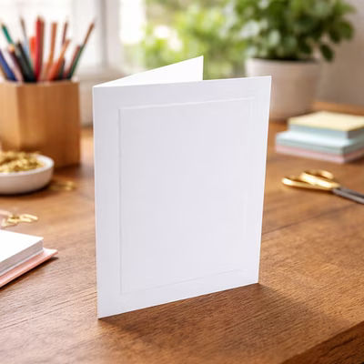 5.5 Bar Premium Panel Cards, White 5 1/2" x 4 1/4" 50 pack