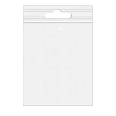 Crystal Clear Zip Bags, 2 mil Euro Hang Hole and Vent Hole 8" x 10" 100 pack