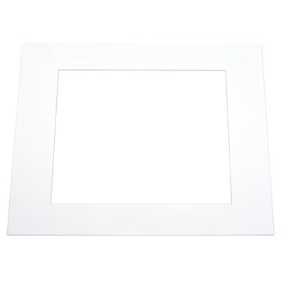 Single Mats, Bright White 8" x 10" Outer Cut, 4 5/8" x 6 5/8" Inner Cut 10 Pack