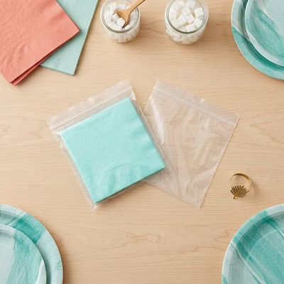 LDPE Clear Zip Bags, 2 mil 8" x 8" 100 pack