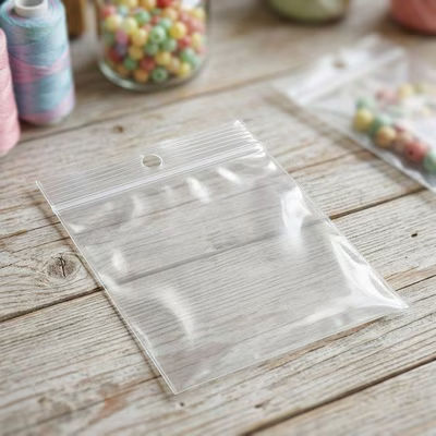 LDPE Zip Top Bag, 2 mil Round Hang Hole 9" x 12" 100 pack