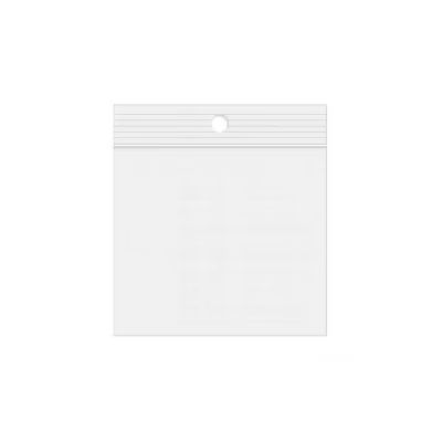 LDPE Zip Top Bag w/Round Hang Hole 13" x 13" 100 pack