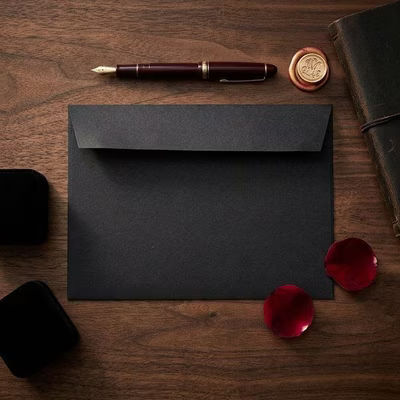 Frame Card Envelope Black 7 1/4" x 5 1/4" 100 pack