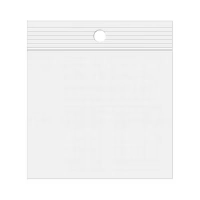 Crystal Clear Zip Bags + Round Hang Hole 4" x 4" 100 pack