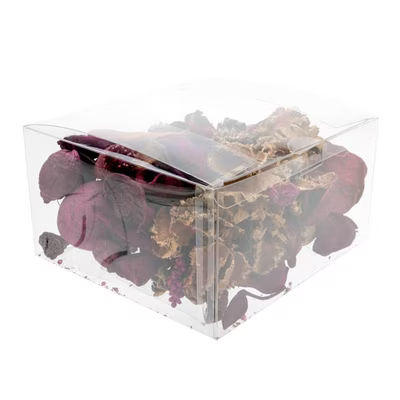 Food Safe Auto Pop & Lock Boxes Top Lid with Tab Lock Closure - Great Craft Packaging 7 1/2" x 7" x 4" 25 Boxes Crystal Clear Boxes