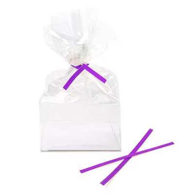 Paper Violet Twist Tie 4" x 5/32" 1000 pack