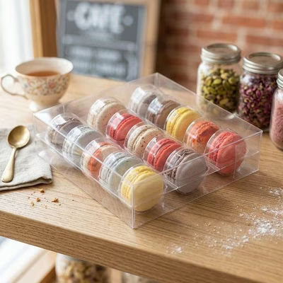 Macaron Box Set for 15 7 11/16" x 2" x 7 1/2" 25 Sets