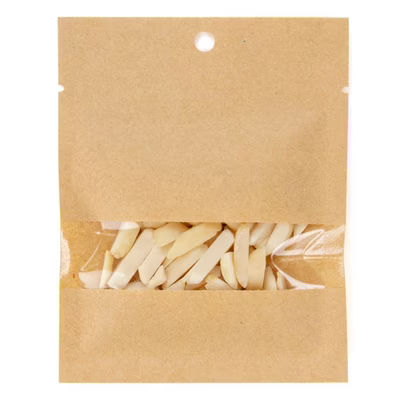 3" x 4" Kraft Compostable Heat Seal Bags w/Window 100 Pieces