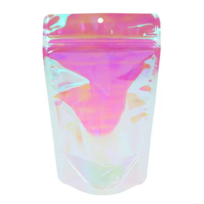 Iridescent Stand Up Pouches 25 Pack 5 1/8" x 3 1/8" x 8 1/8"