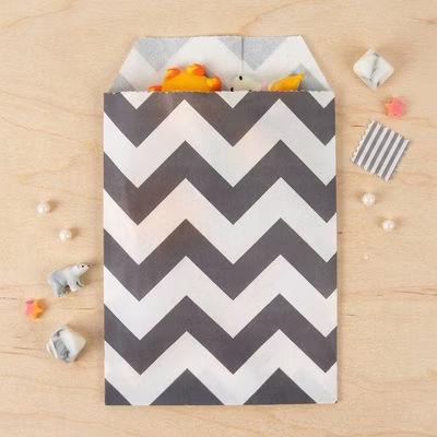 Paper Treat Bags Chevron Stripes 3" x 5" 100 pack GPB35CS