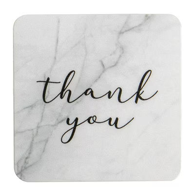 Rounded Square Thank You Stickers 25 Per Sheet 1 1/2" x 1 1/2"