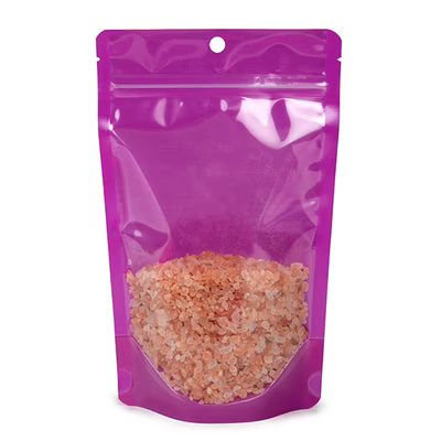 Purple Neon Stand Up Pouch w/ Hang Hole 5 1/8" x 3 1/8" x 8 1/8" 100 pack