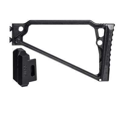 JMac Customs TS-8RP Stock 5.5mm Folding Aks w/Rubber Butt Pad Black TS-8RP+SM-5.5