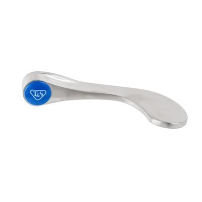 T&S S-WH4C-NS 4" Wrist Action Handle, Cold Index & Screw, Blue Index and Screw, Stainless Steel