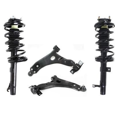 2001 Ford Focus 4-Piece Kit Front, Driver and Passenger Side Control Arm, includes Shock Absorber and Strut Assembly