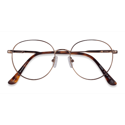 Unisex s round Bronze Metal Prescription eyeglasses - Eyebuydirect s Haiku