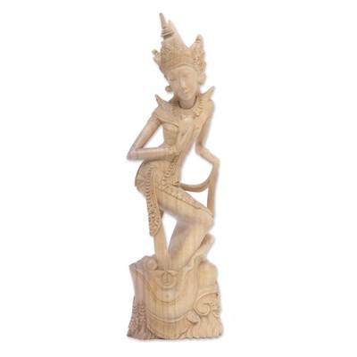 The Tale of Dewi Ratih,'Hand Crafted Balinese Folklore Wood Statuette from Indonesia'