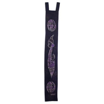 Mother's Pride I,'Mother and Child Batik Cotton Wall Hanging from Ghana'