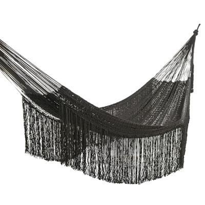 Mirage in Black,'Black Cotton Rope Hammock (Triple)'