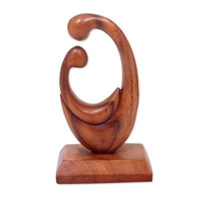 Wood sculpture, 'Mother's Compassion'