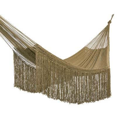 Cascade in Olive,'Fringed Olive Rope Hammock (Triple)'