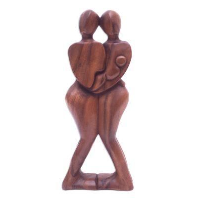 Happy Family,'Suar Wood Sculpture'