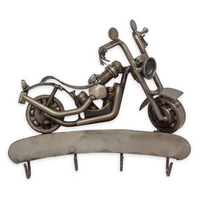 Auto part key rack, 'Rustic Motorcycle'