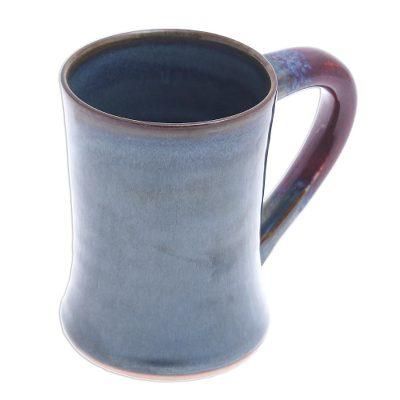Refreshed,'Thai Blue and Red Ceramic Mug'