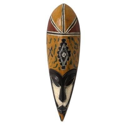 Ghanaian wood mask, 'Young Mother'