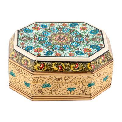 Persian Garden,'Velvet-Lined Decorative Wood Box from India'