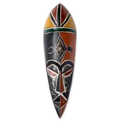 African wood mask, 'Maigaya' - Hand Carved Nigerian Mask