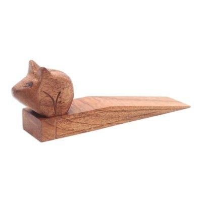 Polite Piglet,'Hand Made Wood Door Stop with Piglet Motif'