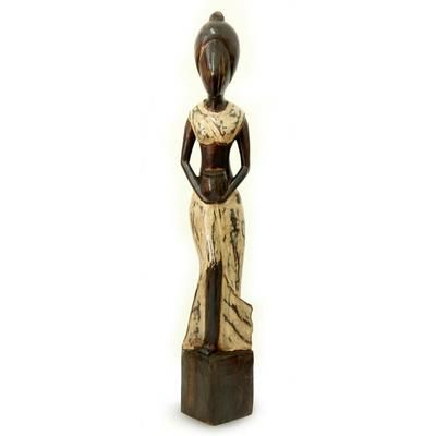 Wood sculpture, 'Woman from Banjarjuga'