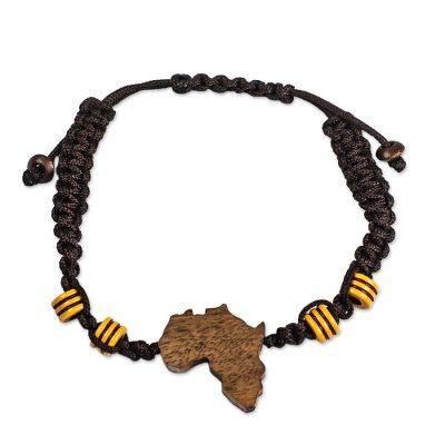Dark Love,'Hand Crafted Ebony Wood African Pendant Bracelet'