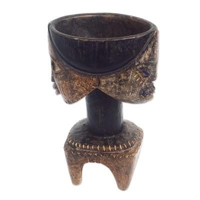 Lobi,'Hand Crafted Ghanaian Sese Wood Sculpture'