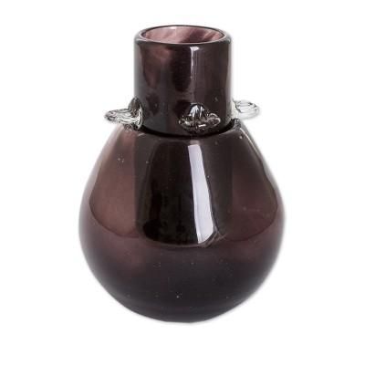 Shadow Shot,'Handblown Tequila Glass and Ice Receptacle Set in Black'