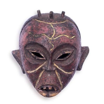 Ibibio People,'Hand Carved Sese Wood Ibibio Mask from Ghana'