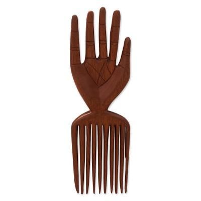 All Fingers Are Not the Same,'Hand Carved Mahogany Wood Wall Art'