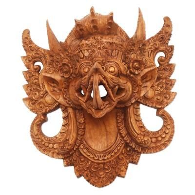 Mighty Eagle Garuda,'Hand Carved Suar Wood Eagle Garuda Mask from Bali'