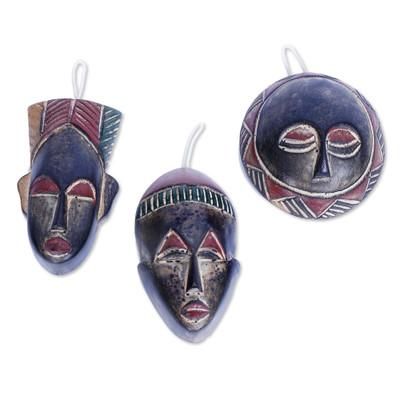 Wise Men,'Handcrafted Wood Christmas Ornaments (Set of 3)'