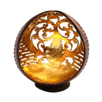Golden Palace,'Openwork Pattern Coconut Shell Catchall from Bali'