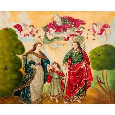 Holy Family,'Religious Christian Art of Holy Family Colonial Style'