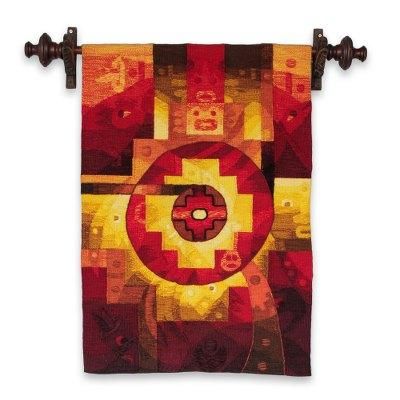 Alpaca blend tapestry, 'Chakana Stars'
