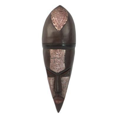 Man from the Stars,'Handcrafted Wood Mask'