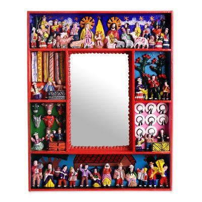Mirror, 'Chapel of Bethlehem' - Fair Trade Folk Art Retablo Mirror