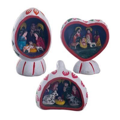 Christmas Trio,'Small Nativity Sculptures (Set of 3)'