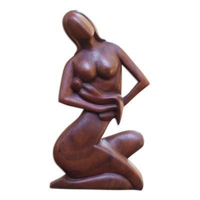 Motherhood,'Unique Indonesian Wood Sculpture'