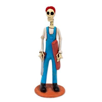 Carpenter Catrin,'Hand Painted Ceramic Catrin Sculpture'